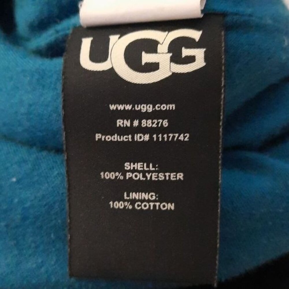 Ugg Elaina Blue Black Color Blocked Sherpa Soft Full Zipper Jacket Size Small - Picture 6 of 11